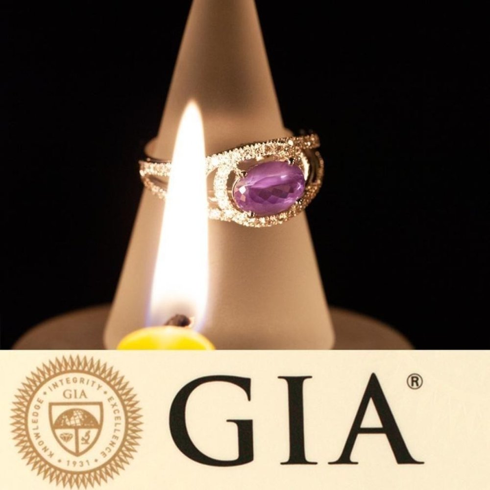 Luxurious Natural Alexandrite Ring - Whopping 3.12ctw Alexandrite Stone